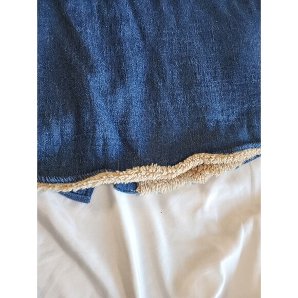 Wrangler 2XL Men's 90's Vintage Soft Denim Sherpa Lined Button Up Shirt Jacket - Picture 3 of 11